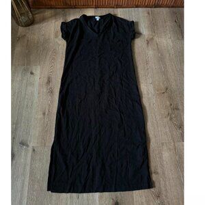 Cuyana V-Neck Midi Dress‎ Black Size Medium